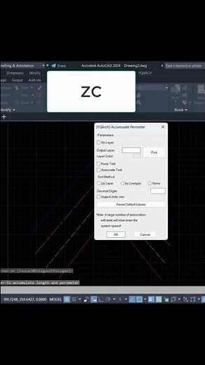 How to Calculate Total Length in AutoCAD | YQArch Plugin One Click Tool