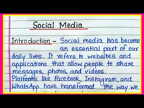 Essay on Social Media in English | Write an essay on social media | Social Media essay writing