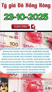 Hong Kong Dollar Price 10/23/2025 | How much is 1 HKD in Vietnamese Dong? Latest update | Tien Lisa