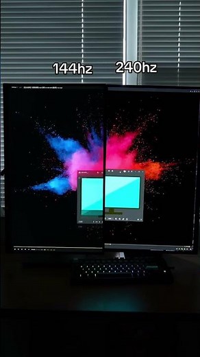 144hz vs 240hz real test #tech #monitor #1440p