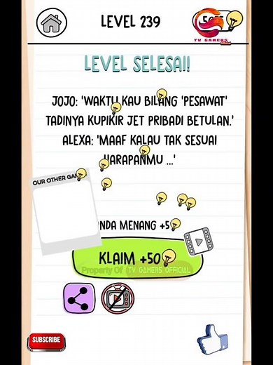 GAME BRAIN TEST 3 LEVEL 239 Walkthrough