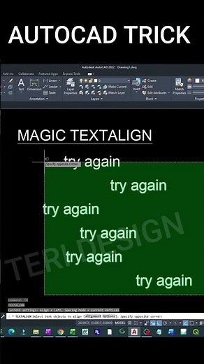 Autocad trick how to align text