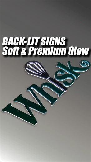 A custom back-lit channel letter elevates what's unseen into the main event.