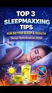 Top 3 Sleepmaxxing Tips for Better Sleep & Health | Sleep Optimization 2026 #sleeptraining #sleeplab