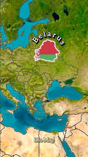Flag Map of Belarus