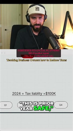 Avoid IRS Penalties: Prior Year Safe Harbor Tax Explained! #shorts