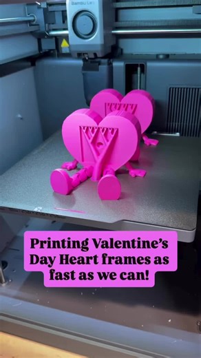 Double the printers, double the love! → → We're printing these adorable Valentine's Day magnet frames like crazy to get them ready for you. Look how cute they turn out! Purchase yours frames from us today! We offer 7 magnet sizes as well as a variety of machine presses. We offer wholesale discounts (visit the FAQ tab on our website for more info). You can purchase the STL files for all of our frames. www.encprinting.com #encprinting #customphotomagnets #photomagnets #3dprinting #photomagnetframe