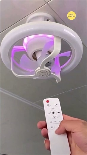 This Ceiling Fan Screws in Like a Light Bulb! #HomeGadgets #CeilingFan #amazonfinds