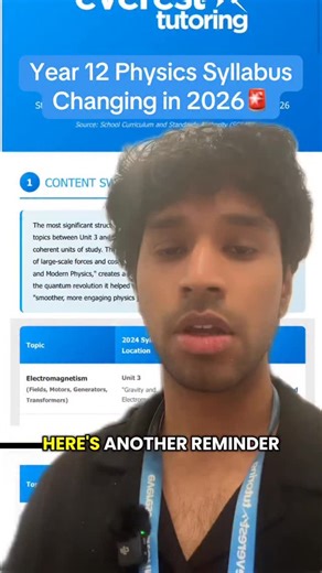 Comment ‘Physics’ to get the full document with all of the changes for 2026! #physics #atar #year12 school wace | Everest Tutoring