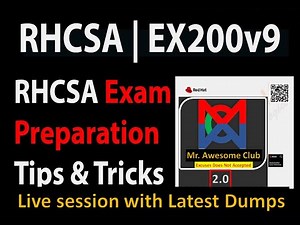 RHCSA EX200 Exam Preparation live session: Latest RHEL-9 Dumps and Study Tips for Success | English