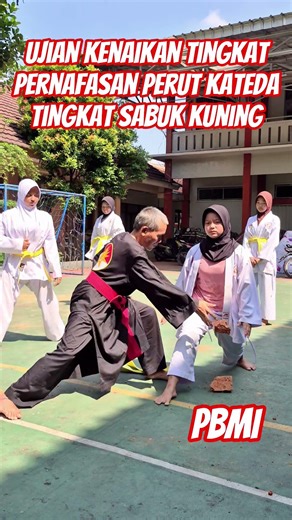 UJIAN PERNAFASAN PERUT SERENTAK BATA MERAH TINGKAT SABUK KUNING #kateda #martialarts #pencaksilat