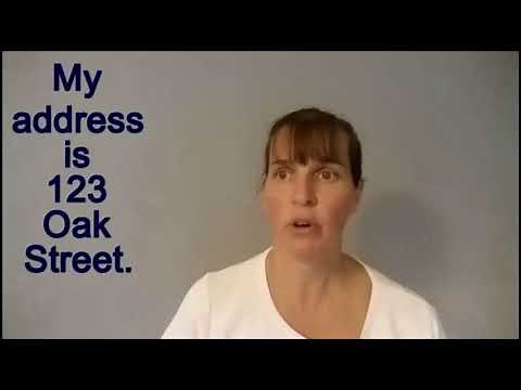 Say an Address in English