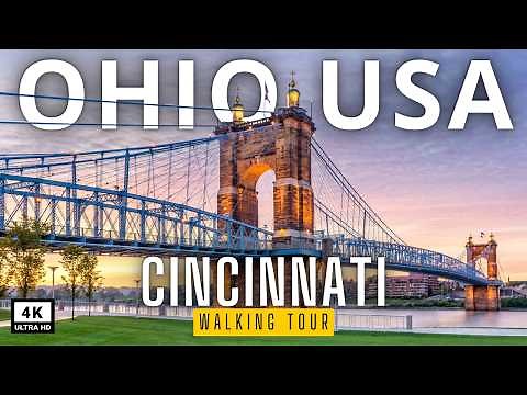 Downtown Cincinnati Walking Tour in 4K! (Ohio, USA) 🇺🇸