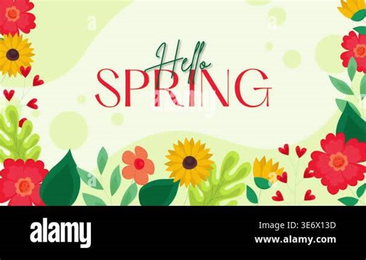spring background with colorful flowers Stock Video Footage - Alamy