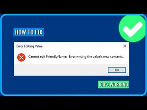 How to Fix Regedit Error Cannot Edit Error Writing the Value's New Contents in Windows 11/10/8/7