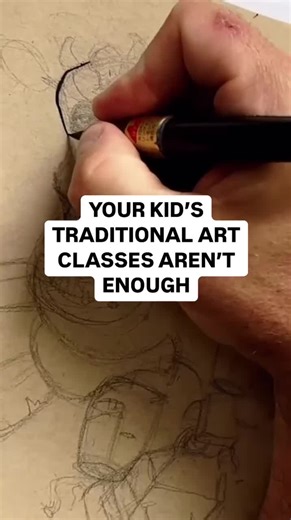 Traditional art classes are not enough. One class a week cannot compete with school pressure, busy schedules, and screens. Real improvement comes from consistency. And consistency comes from structure. Here are 3 ways to help your child draw every day and actually improve: 1) Keep supplies visible and ready When drawing is easy to start, kids do it more often. 2) Make it part of the daily routine Even 10 minutes a day builds momentum fast. 3) Give them guided direction, not just free time Kids s