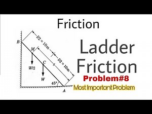 10. Friction | Problem#8 | Ladder Friction | Complete Concept | Most Important Problem