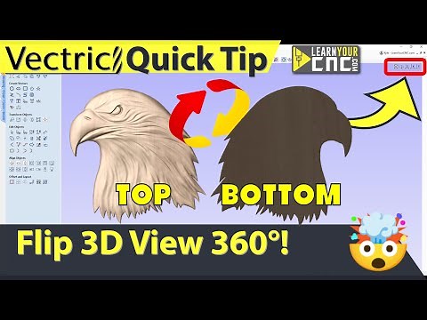 Rotate 3D View 360 Degrees with One Button - Vectric VCarve, Aspire, & Cut2D Quick Tip