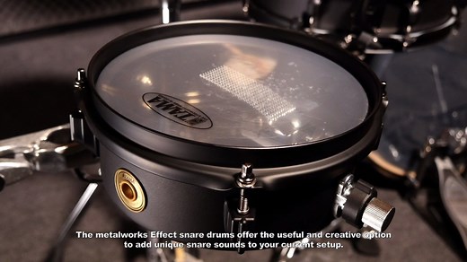 The Metalworks Effect Series snare drums deliver a variety of different sounds to help vary up patterns and add different flavors to fills. https://bit.ly/3aAHNT6 | Tama Drums
