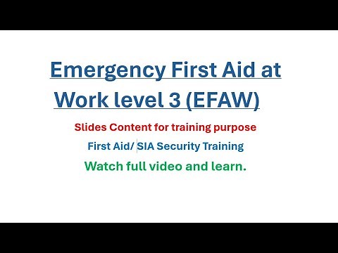 Emergency first aid at work level 3, first aid at work, first aid course, first aid training online