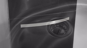 Glacier Bay 24 in. W x 21 in. D x 34 in. L Stainless Steel Laundry Sink with Faucet and Drawer Cabinet in Black QL041