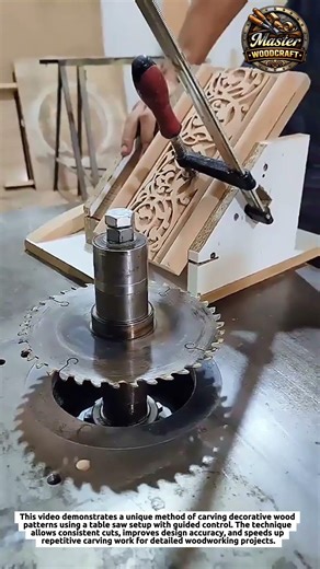 Creative Wood Carving Using Table Saw Blade Precision Technique