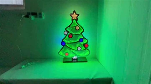 RGB Neon Tube Christmas Tree Garden Decorative Art 3d Sign Tunnel Mirror Infinity Light for Festival Xmas Decor