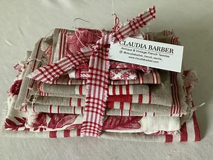 Antique/vintage French Fabric Piece Pack Bundles for Projects Rare Toile Fragments - Etsy