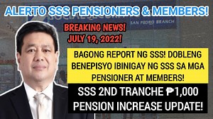 SSS 2ND TRANCHE ₱1,000 PENSION INCREASE UPDATE UKOL SA BAGONG REPORT NA INILABAS NG SSS! NO COPYRIGHT INFRINGEMENT INTENDED. The copyrighted materials are owned by their respective copyright owner | Baby Franchesca Vlogs