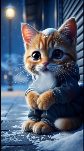 “Freezing Night His Life ❄️ | Emotional Kitten Story | Heart-Touching Winter Short ”#emotionalstory