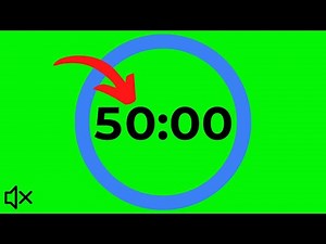 The Most Simplest 50 Minute Green Screen Countdown Timer - No sound
