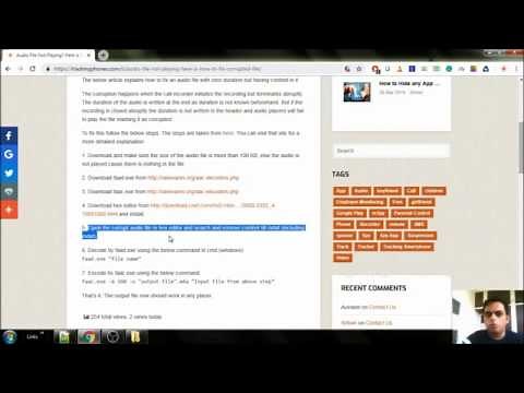 How to fix a Corrupt Audio File - Works 100%