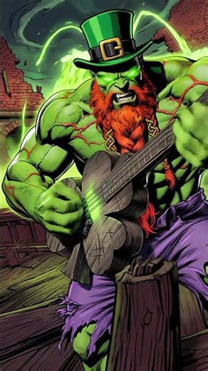 Hulk heavy metal concert St Patricks Day leprechaun mosh pit #hulk #heavymetal #stpatricksday