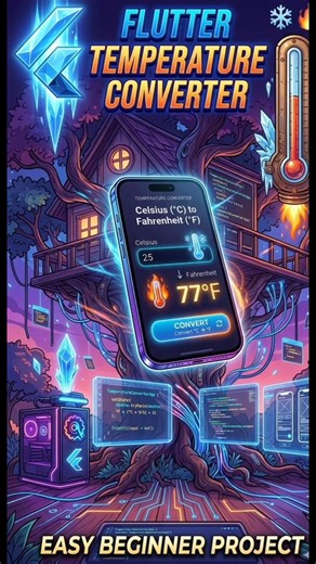 Build a Temperature Converter App 🌡️ | Flutter Beginner Project 🚀 #shorts