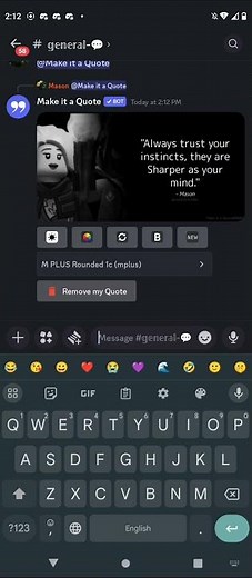 How I make my quotes on Discord on a Server that has @MakeItAQuote #Discord #Quotes #Makeitaquotebot