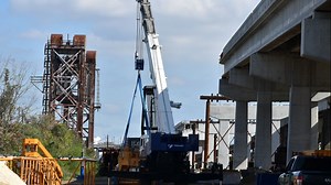 Arrival of heavy gear signals progress on LA-1 bridge stabilization