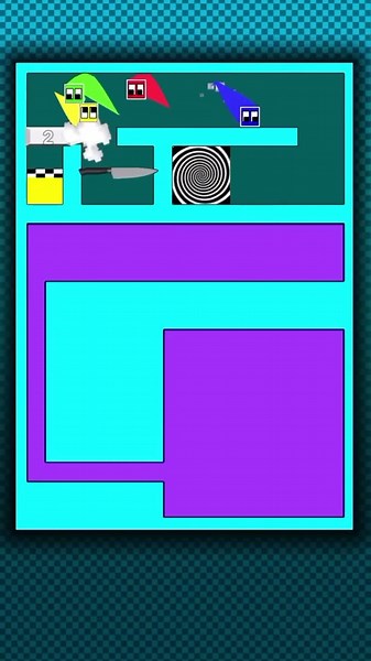 🚨WHO WINS? Square Race! 🟥🟦🟩🟨#satisfying#squarerace