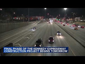 Final phase of Kennedy Expressway construction, closures begin Monday, IDOT says