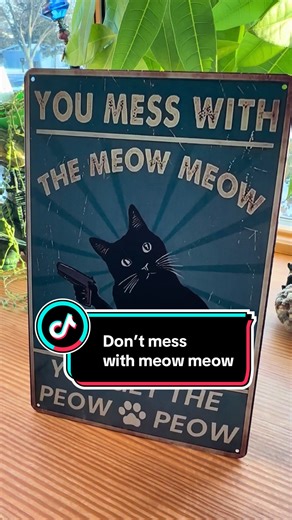 You mess with meow meow you get the peow peow!!! #cat #funnycat #catsoftiktok #catsign