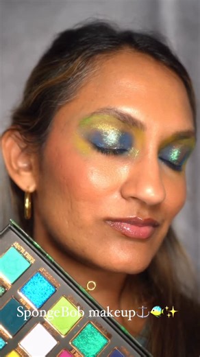 Smita Holden on Instagram: "SpongeBob makeup⚓️🐠✨ A tutorial using th @spongebob and @lethalcosmetics collection :) *pr #viralmakeup #trendingmakeup #viralreels #colorfulmakeup #colorfuleyeshadow"