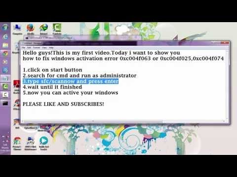 how to fix windows activation error 0xc004f063