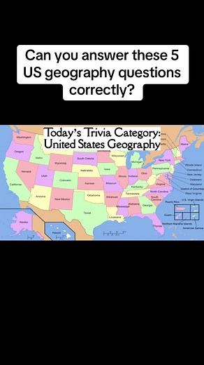 United States Geography Trivia! #trivia #quiz #geography #unitedstates #fyp #foryou #foryoupage #triviatests