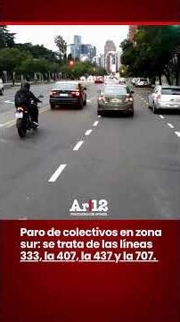 Bus lines 333, 407, 437 and 707 are on strike in the province of Buenos Aires.