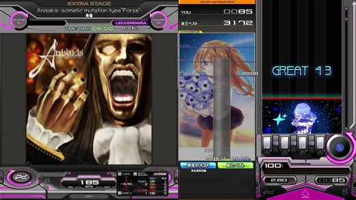 【IIDX】Anisakis-somatic mutation type"Forza" SPL12 地力A  EXHC