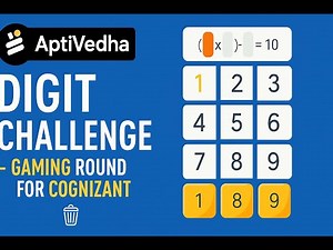 Cognizant Gaming Round – Digit Challenge | Solve Smart Number Puzzles!