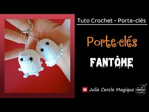 👻 Halloween Tutorial: Crochet Ghost Keychain - Amigurumi Ghost 👻