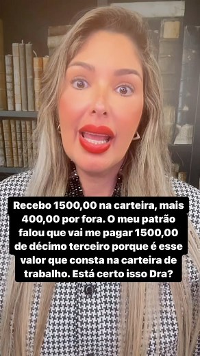 173K views · 10K reactions | Patrão folgado esse! E você? Já recebeu o décimo terceiro salário no valor correto? Ou ainda irá receber? Me conte aqui‍♀️ #advogada #advogadatrabalhista #advogadaempreendedora #advogadaporamor | Dra Henriette Brigagão | Facebook