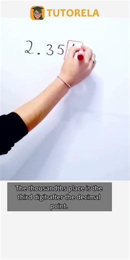 Decimal Place Value: Finding Thousandths in 2.351 #Math #DecimalFractions-Basic