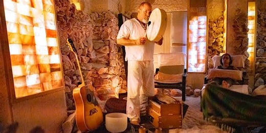 Himalayan Salt Cave Sound Journey w/CosmicThroat Singer Matthew Kocel