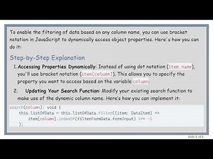 How to Use Dynamic Column Names in Angular Filters